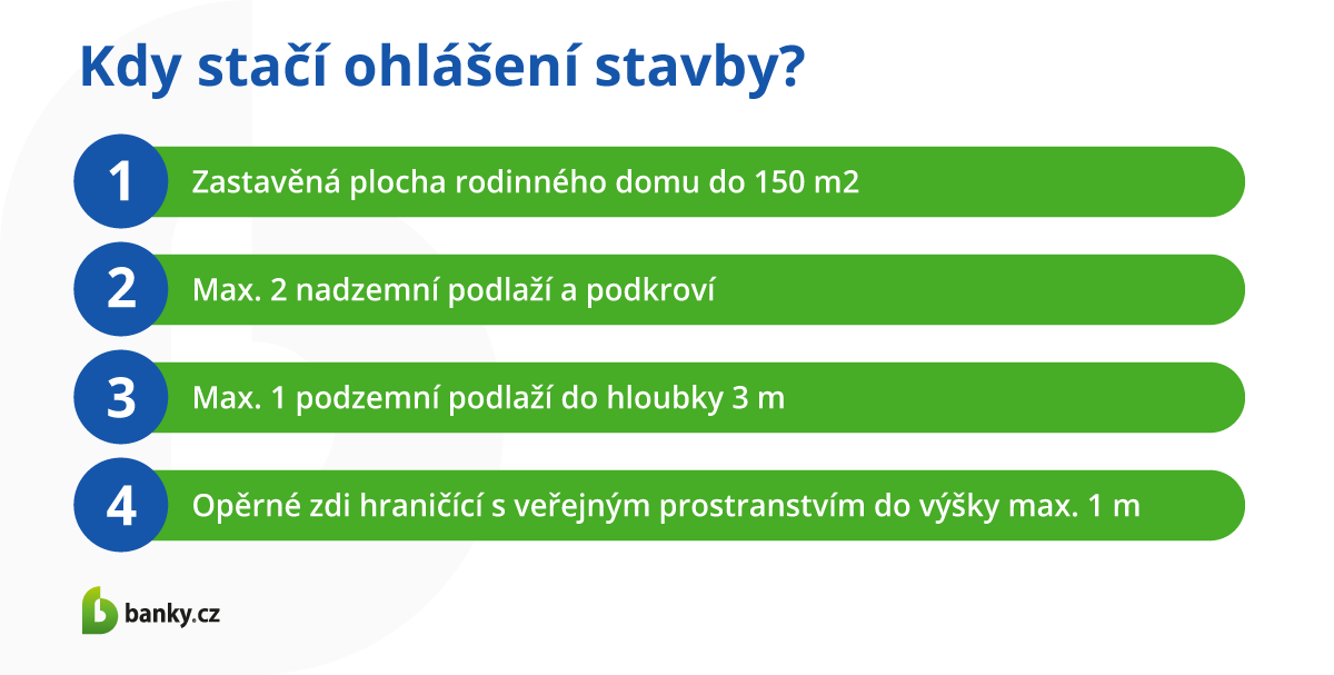 Kdy stačí ohlášení stavby?