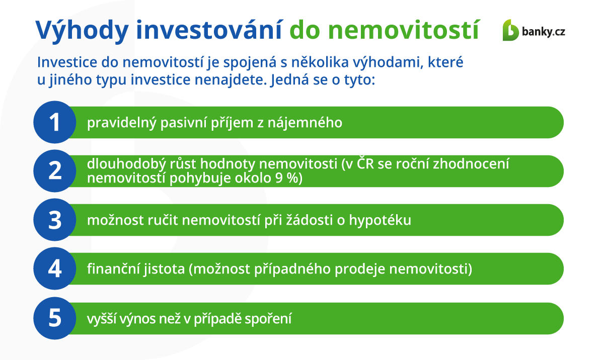 Výhody investování do nemovitostí