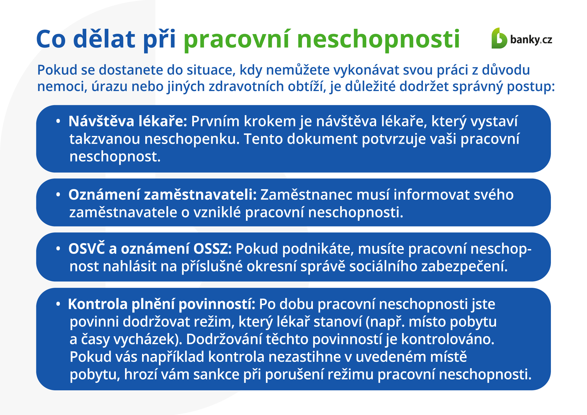 Co dělat při pracovní neschopnosti